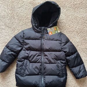 Black Puffer Jacket with Hood